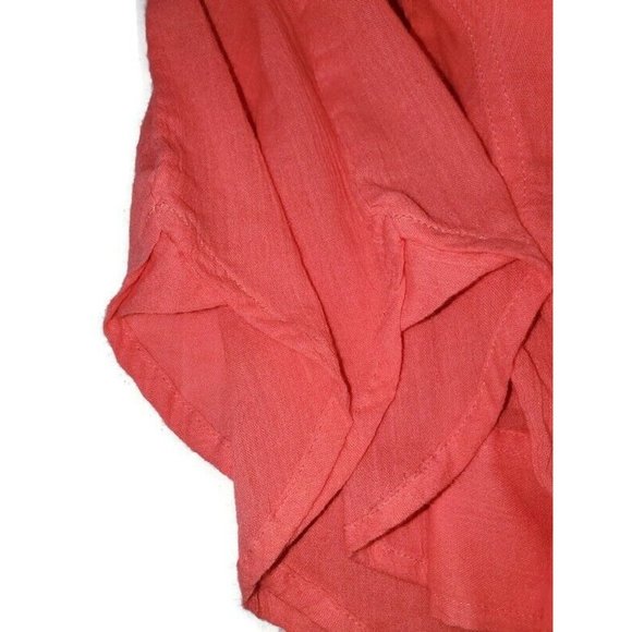 Talbots Petites size Lp button up long sleeve Coral 100% cotton made in India - Picture 8 of 8